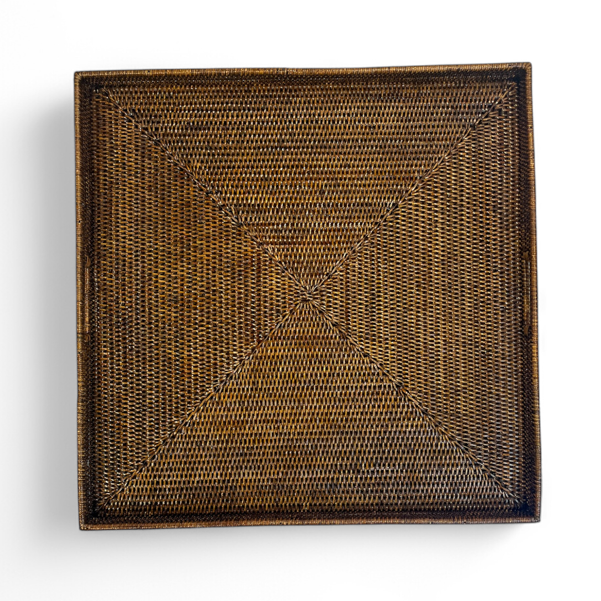 Square Woven Tray with Handles