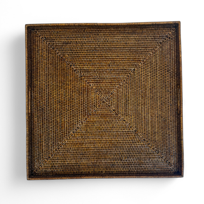Square Woven Tray with Handles