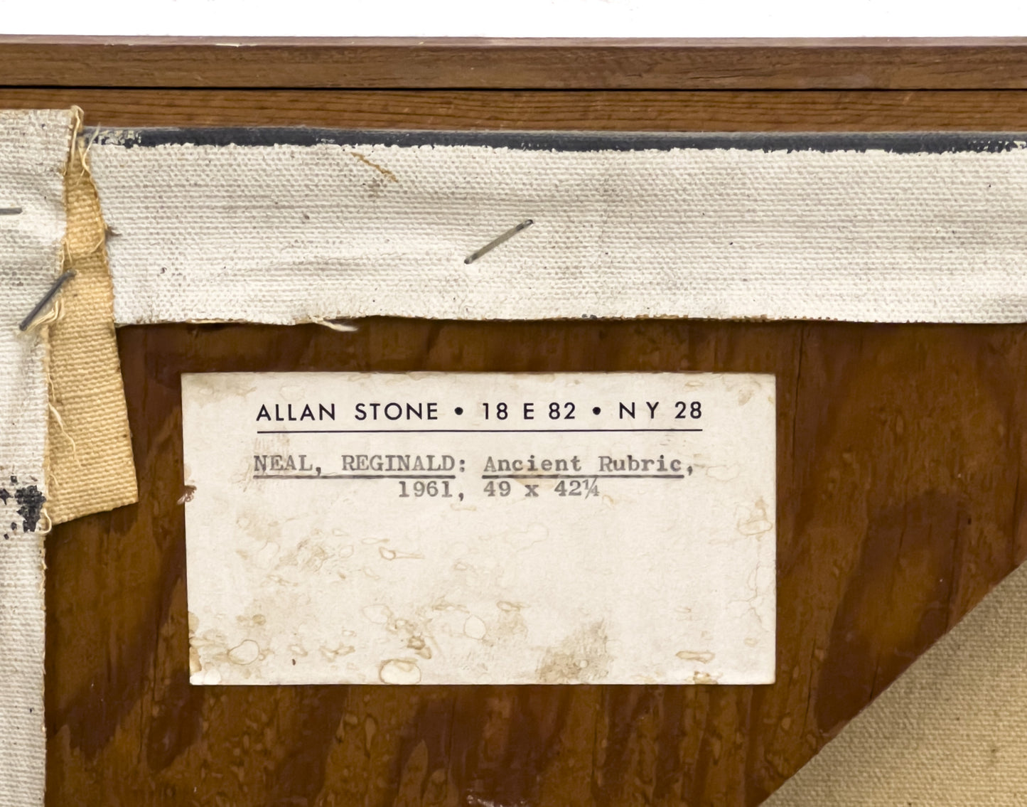 Ancient Rubric, 1961